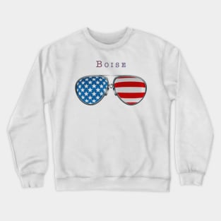 USA GLASSES BOISE CITY Crewneck Sweatshirt